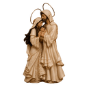 Imagem Sagrada Família Marmorizada Branca com Auréola em Resina®