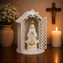 Kit Capela + Imagem Nossa Senhora Aparecida Floral 15cm®