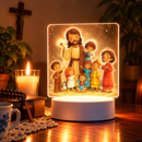 Luminária Infantil Jesus Cristo e Crianças  - Lumifé®