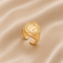 Anel Medalha de São Bento Regulável Banhado a Ouro 18K®