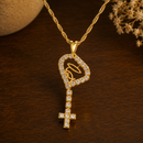 Colar Nossa Senhora Folheado com Cristais®