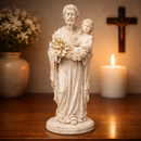 Imagem São José e Menino Jesus 30cm em Resina - Decoração com Fé®