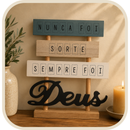 Placa Decorativa Nunca Foi Sorte, Sempre Foi Deus®