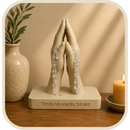 Porta-Terço Decorativo Mãos em Oração Nude®