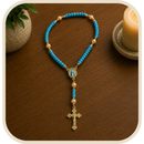Terço Nossa Senhora das Graças em Cristal Azul®