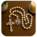 Terço de Noiva Nossa Senhora Aparecida Bege 66cm®