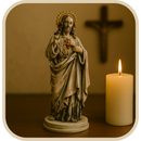 Imagem Sagrado Coração de Jesus Marmorizado 22cm - Decoração com Fé®