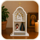Mini Oratório Sagrada Família, Jesus e Nossa Senhora Aparecida 25cm®