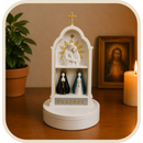 Mini Oratório Sagrada Família, Santa Rita e Nossa Senhora Aparecida 25cm®