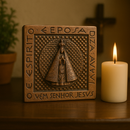 Adorno de Mesa Nossa Senhora Aparecida Ouro Envelhecido - Proteção no Lar®