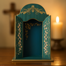 Oratório Multiuso com Divisor - Azul Barroco  - Imagem de até 34 cm®