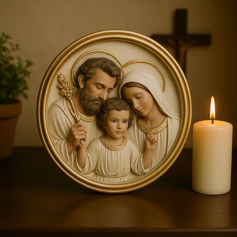 Adorno de Mesa Sagrada Família Detalhada - Proteção no Lar®