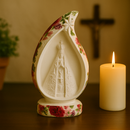 Imagem N.S.A Gruta Floral Rosa 15cm - Decoração com Fé®