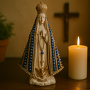 Imagem Nossa Senhora Aparecida Manto Perolado 25cm - Decoração com Fé®