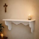 Prateleira Imbuia Branca para Imagens Sacras®