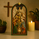 Quadro Presépio Sagrado Alto Relevo 40cm®