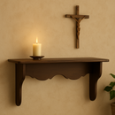 Prateleira Imbuia Marrom para Imagens Sacras®