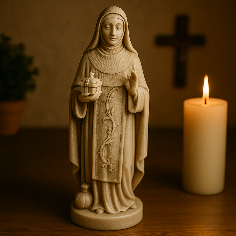 Imagem Santa Edwiges Perolada 21cm - Decoração com Fé®