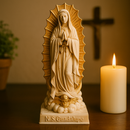 Imagem Nossa Senhora de Guadalupe Perolado e Dourado 20cm - Decoração com Fé®