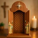 Oratório Paz Sagrada - Marrom Tratado  - Imagens de até 22cm®