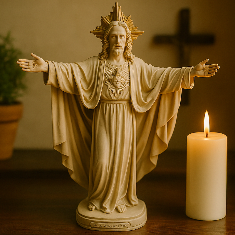 Imagem Sagrado Coração de Jesus 30cm - Decoração com Fé®