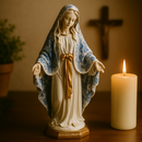 Imagem Nossa Senhora das Graças Floral Azul 40cm - Decoração com Fé®