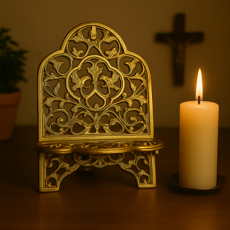 Suporte de Bíblia Dourado  - Sagradas Escrituras®