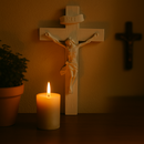 Crucifixo de Parede Branco Barroco 23cm®