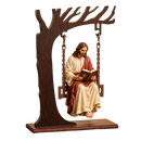 Ornamento de Balanço Jesus Cristo Lendo a Bíblia 22cm®