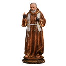 Imagem São Padre Pio 30cm Resina Barroca - Decoração com Fé®