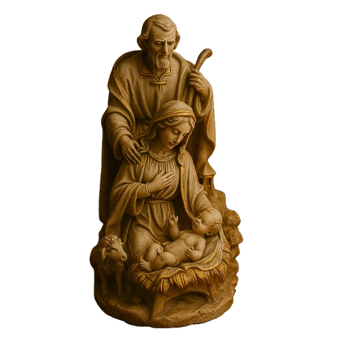 Presépio Sagrada Família Marmorizado 26cm®