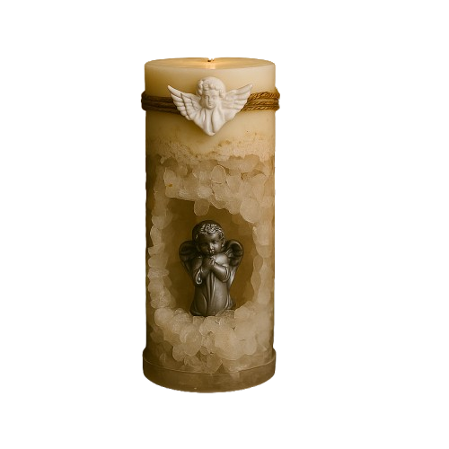 Vela Esculpida Anjo da Guarda - Chamas da Alma®