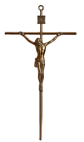 Crucifixo de Parede Prateado 21cm®