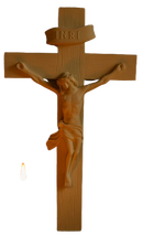 Crucifixo de Parede Branco Barroco 23cm®