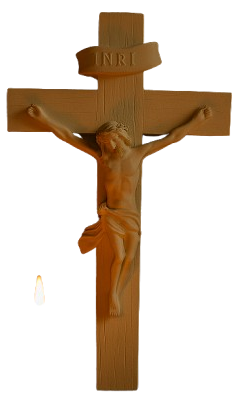 Crucifixo de Parede Branco Barroco 23cm®