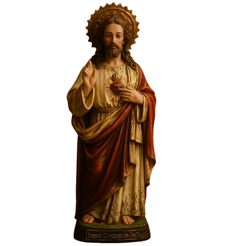 Imagem Sagrado Coração De Jesus Barroco 20cm - Decoração com Fé®