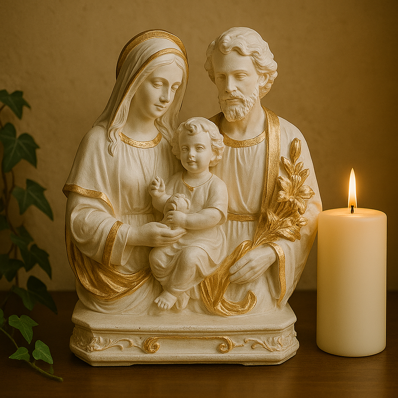 Imagem Sagrada Família 20cm - Decoração com Fé®