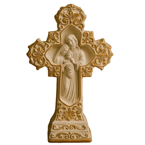 Crucifixo de Mesa Sagrada Família 33cm®