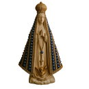 Imagem Nossa Senhora Aparecida Manto Perolado 25cm - Decoração com Fé®