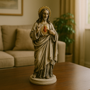 Imagem Sagrado Coração de Jesus Marmorizado 22cm - Decoração com Fé®