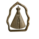 Adorno de Mesa Nossa Senhora Aparecida em Metal e Vidro - Proteção no Lar®