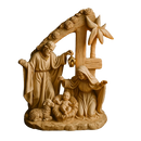 Presépio Cabana Sagrada Família Marmorizada 15cm®