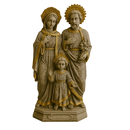 Kit Capela com Iluminação + Imagem Sagrada Família Marmorizada 30cm®