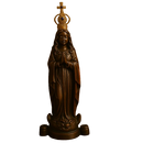 Imagem Nossa Senhora Aparecida 15cm + Coroa Banhada - Decoração com Fé®