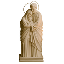 Imagem Sagrada Família de Mármore 27cm (Coroa Folheada de Ouro) - Decoração com Fé®