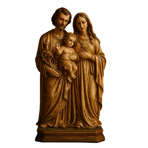 Imagem Sagrada Família Acabamento Detalhado 20cm - Decoração com Fé®