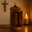 Oratório Espirito Celeste - Marrom Tratado  - Imagens de até 20cm®