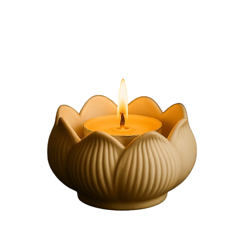 Kit 3 Suportes de Velas Flor de Lotus - Chamas da Alma®