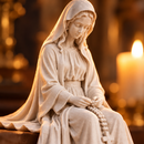 Imagem Nossa Senhora com Rosário 15cm - Borda Santa ®