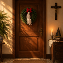 Jesus em Oração com Laço Vermelho 33cm - Santo Floral®